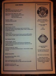 The Haunch of Venison Menu