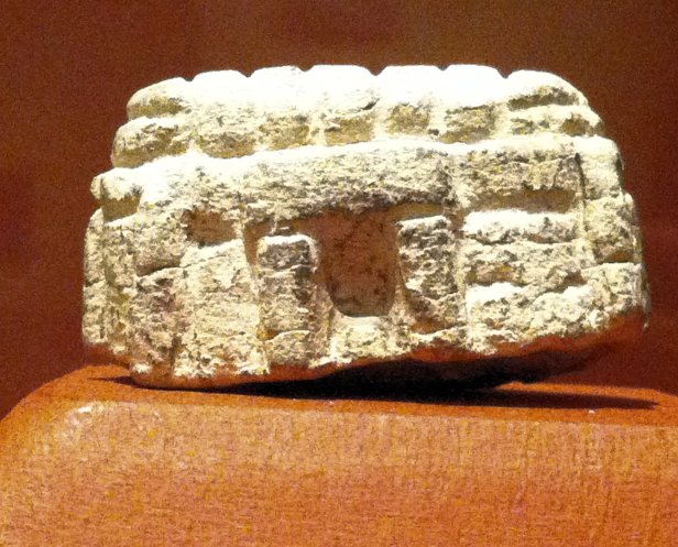 Miniature limestone megalithic temple from Malta