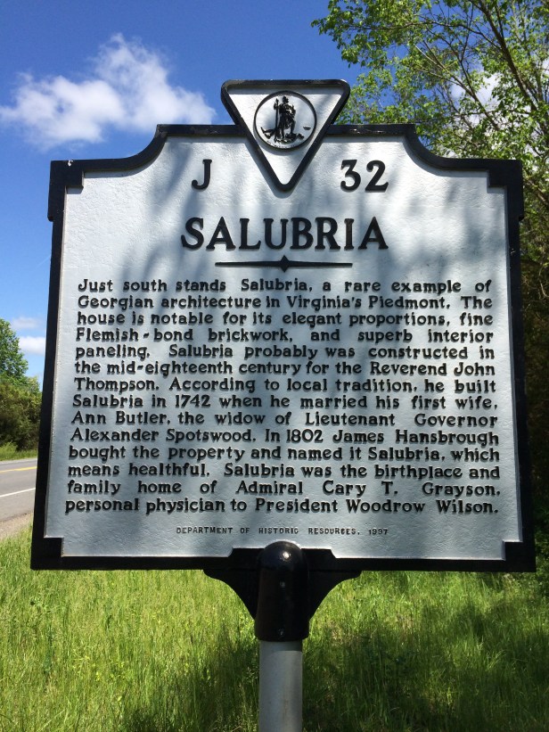 Salubria Historic Marker